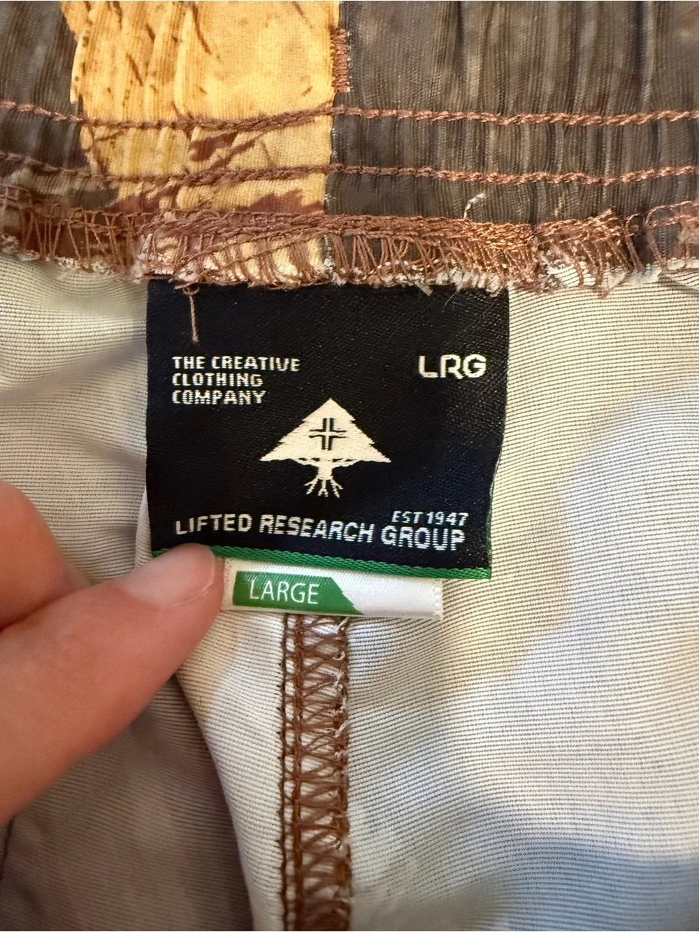 LRG Lifted Research Group Boardshorts Mens Camo Drawstring Swim Pockets